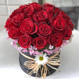  Manavgat Çiçek Siparişi - 25 Güller Silindir Kutuya