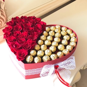 Manavgat Çiçek - Güller ve Ferrero Rocher
